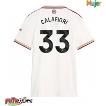 Camiseta Arsenal Riccardo Calafiori #33 Tercera Equipación para mujer 2025-26 manga corta